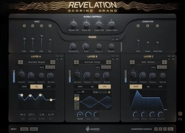 Revelation Scoring Grand by Sound Yeti Kontakt instrument interface
