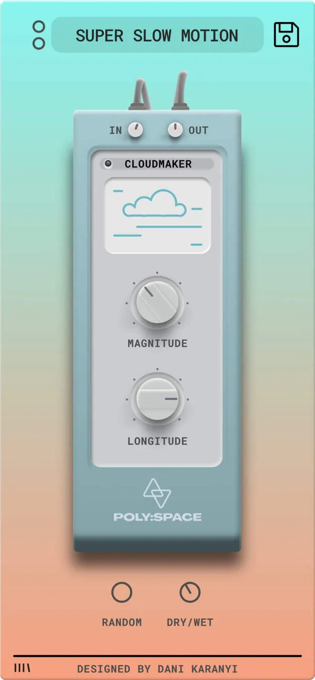 Poly Space ambient reverb plugin by Karanyi Sounds interface