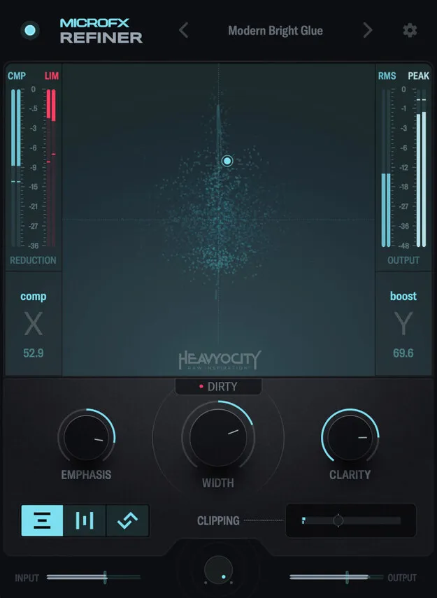 MicroFX Refiner by Heavyocity multi-effect plugin interface