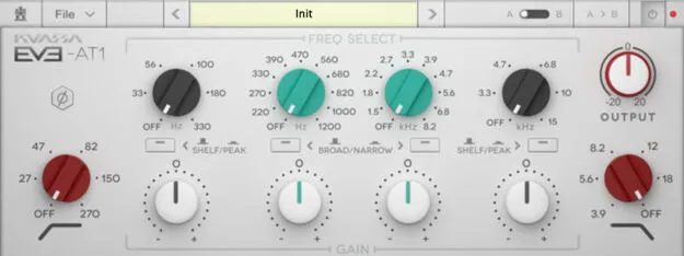 EVE-AT1 by Kuassa EQ plugin interface