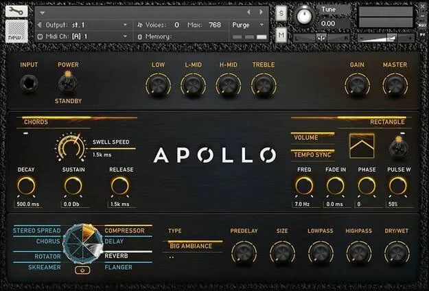 Apollo: Cinematic Guitars by Vir2 Instruments Kontakt guitar instrument interface