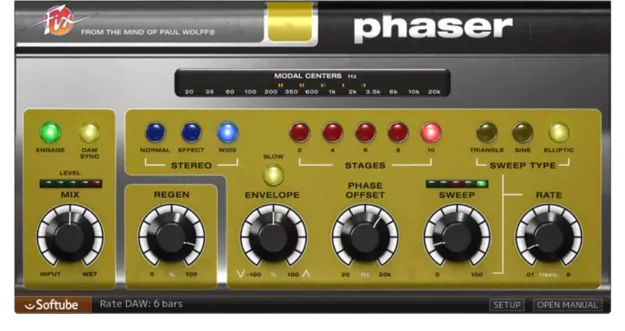 Fix Phaser by Softube effect plugin interface